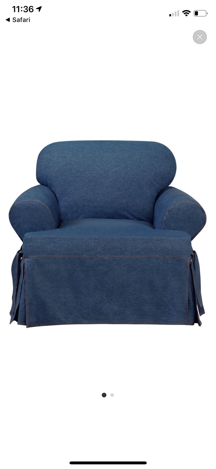 Sure fit denim sofa cover slipcover t chair