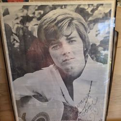 Singer Bobby Sherman 1969 signed poster with bonus mini vinyl record. 
Signed "Love Always Bobby ♡♡"

