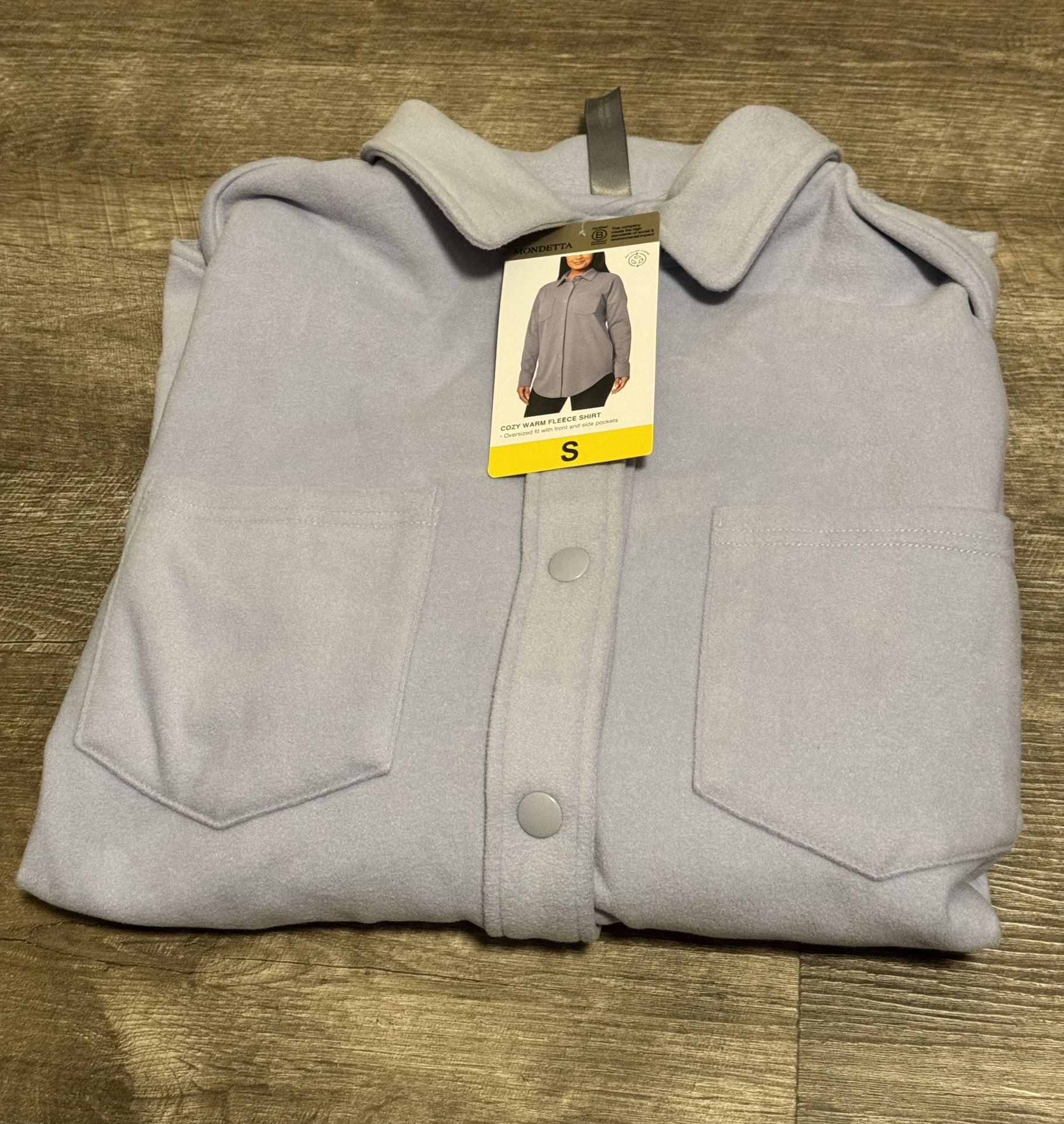 New Cozy Warm Fleece Shirt Jacket Size Small  