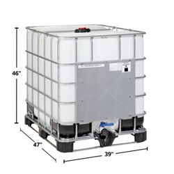 275 Gallon Caged Poly IBC Tote - Food Grade (see Details)