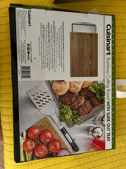 Cuisinart Bamboo Cutting Board with Slide Out Tray