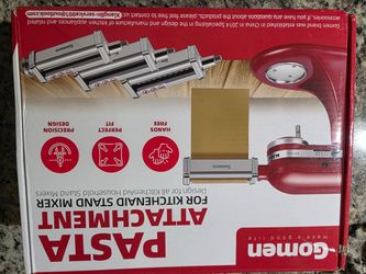 Gomen 3-Piece Pasta Maker Attachment Set – Compatible with KitchenAid – New