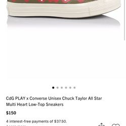 CDG CONVERSE size 9