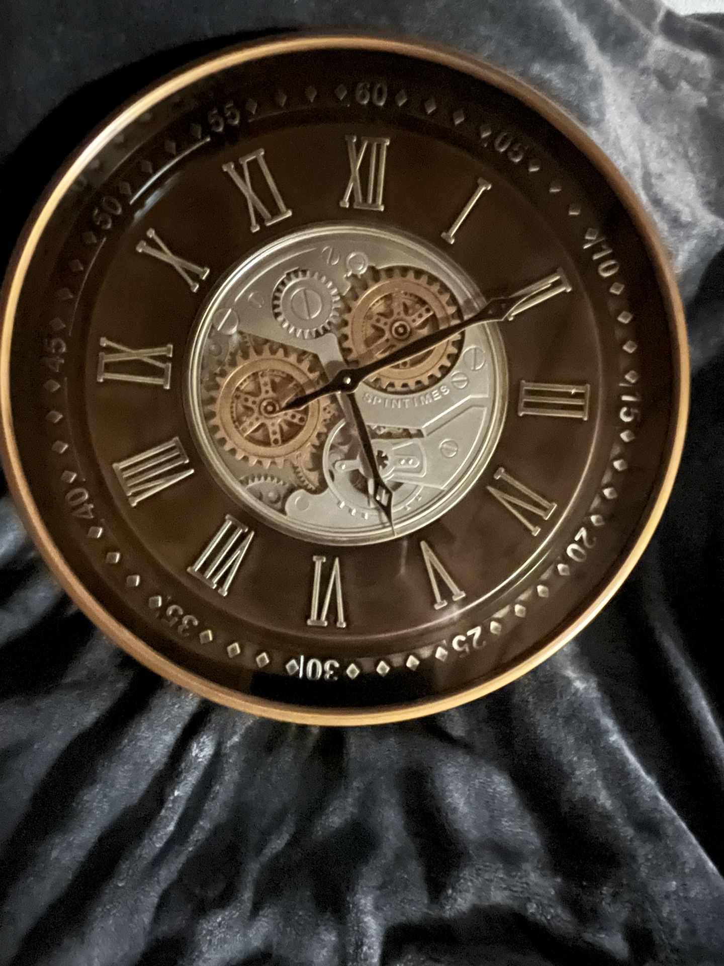 24 In Wall Clock With Gears
