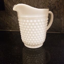 Milk Glass Pitcher Vintage
