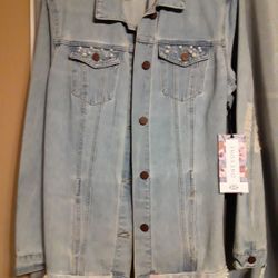 Jean Jacket Brand New Size Small But A Big Small