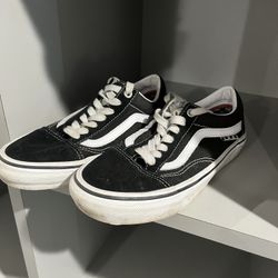 Black And White Vans Size 5 Used Good Shape