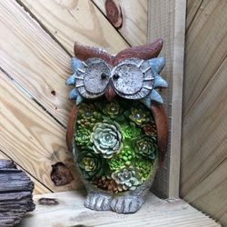 Outdoor Solar OWL Garden Figurines Statue with 7 LEDs for Patio, Lawn ,Yard Art Decoration FREE SHIPPING