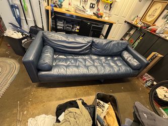 Mid-Century Leather Couch