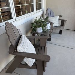 Adirondack Chairs And Table Set