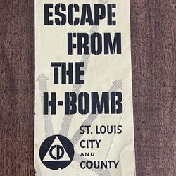 Vintage 1955 “Escape from the H-Bomb” map, St. Louis City and County
