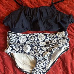 2 Piece Swimsuit Swimwear Bikini Set Bathing Suit Size XL