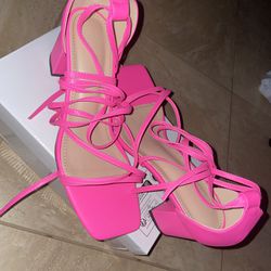 Pink Sandals With Heel 