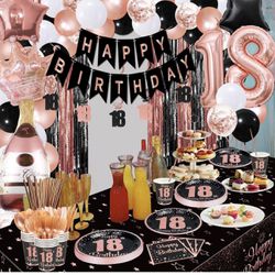 18th Birthday Decorations Party Supplies Package 