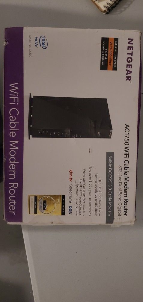 Netgear AC1750 WiFi cable modem router