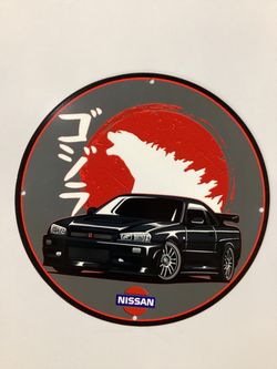 Skyline 12” metal sign