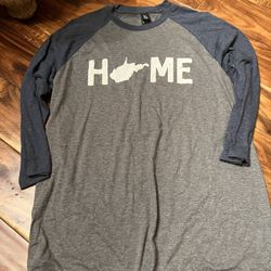 Home West Virginia baseball tee. Size medium