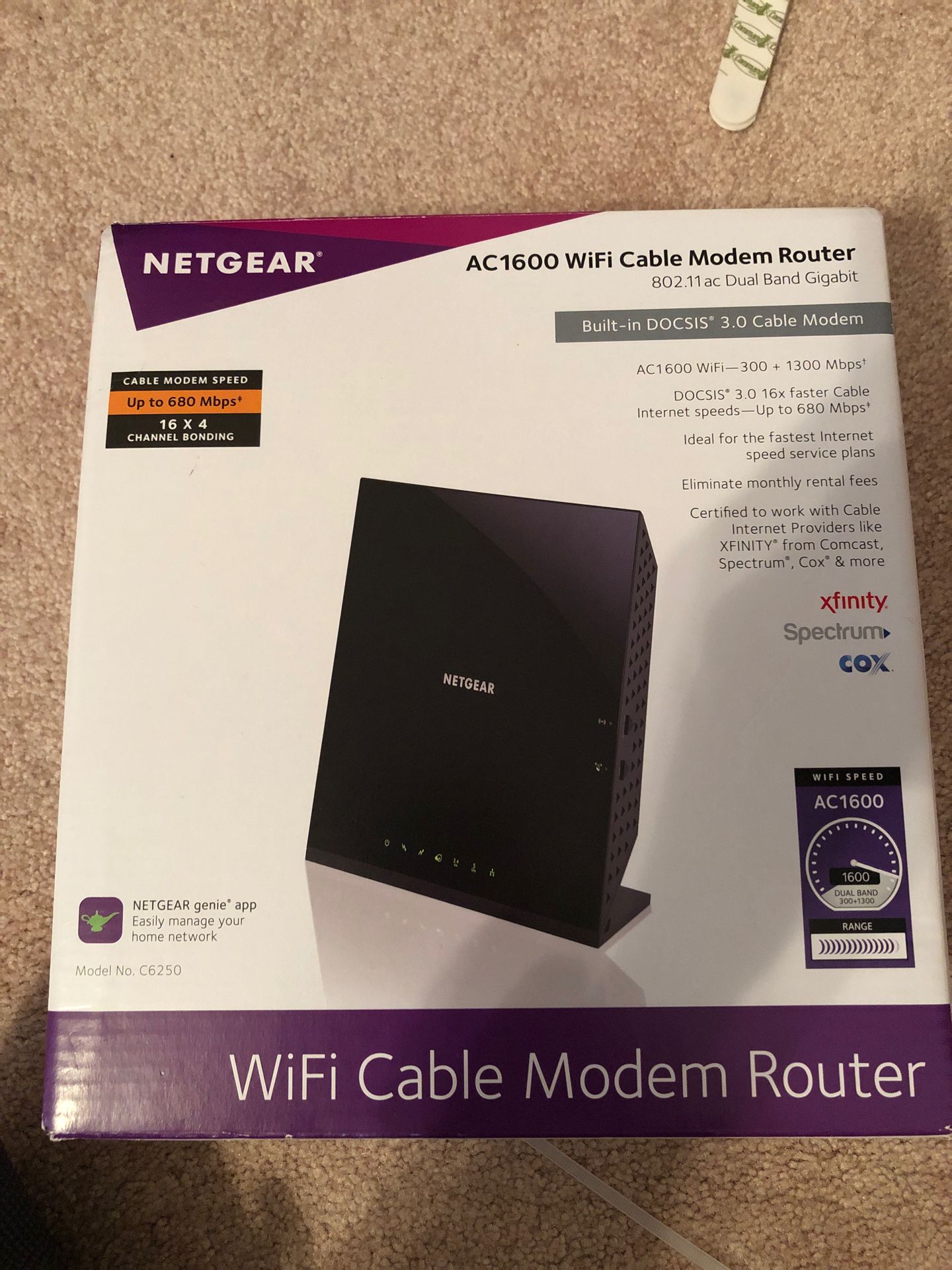 Nethear AC1600 cable Modem Router
