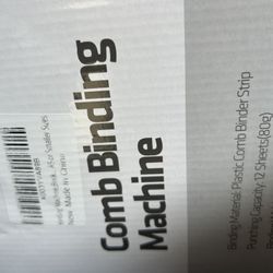 new comb binding machine