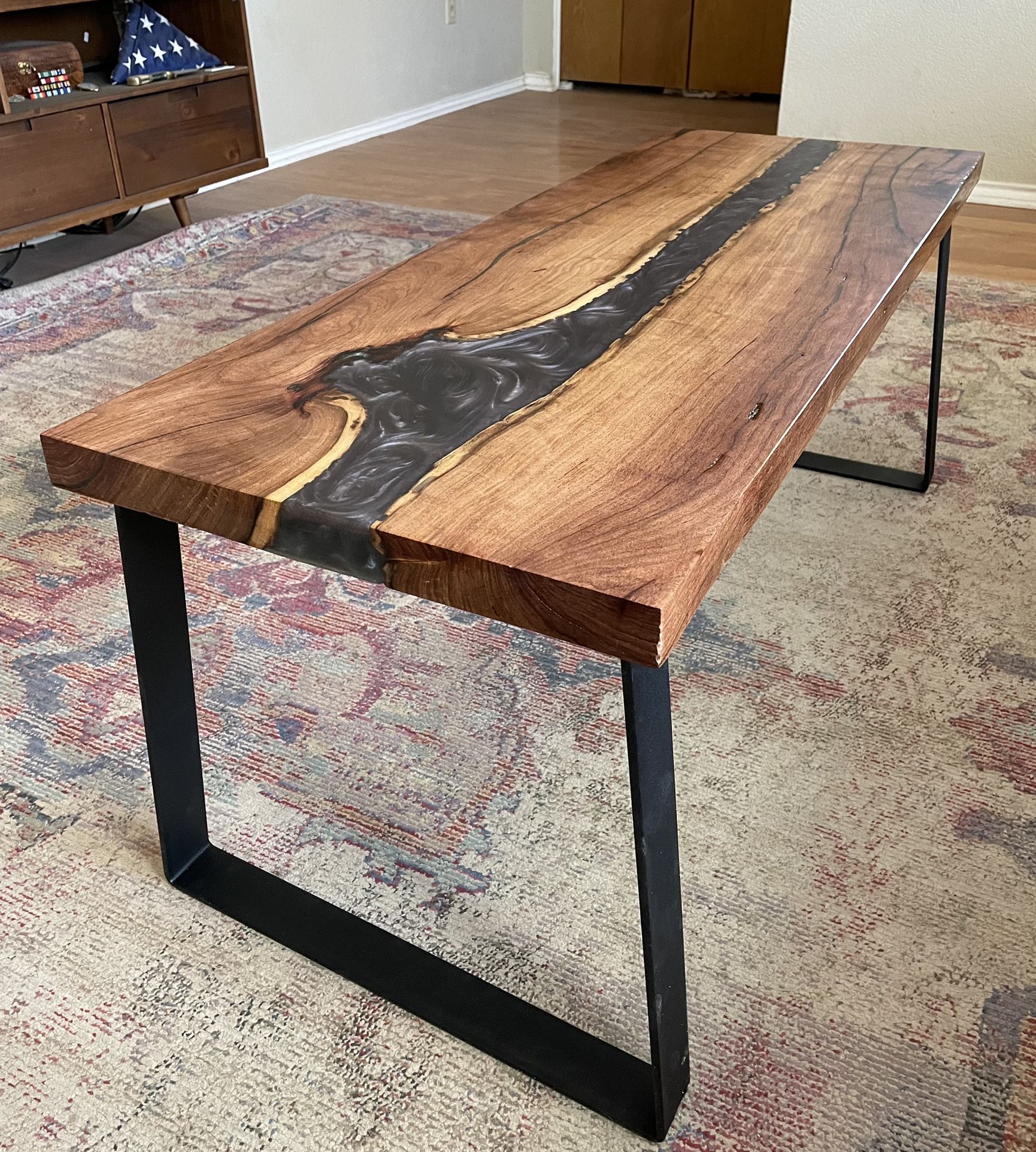 Mesquite Live Edge Epoxy Table