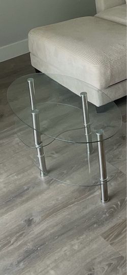 Glass coffee table