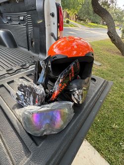 Small Motorsport Helmet , Goggles , Gloves