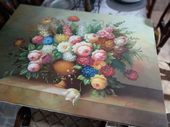 48x36. Floral painting