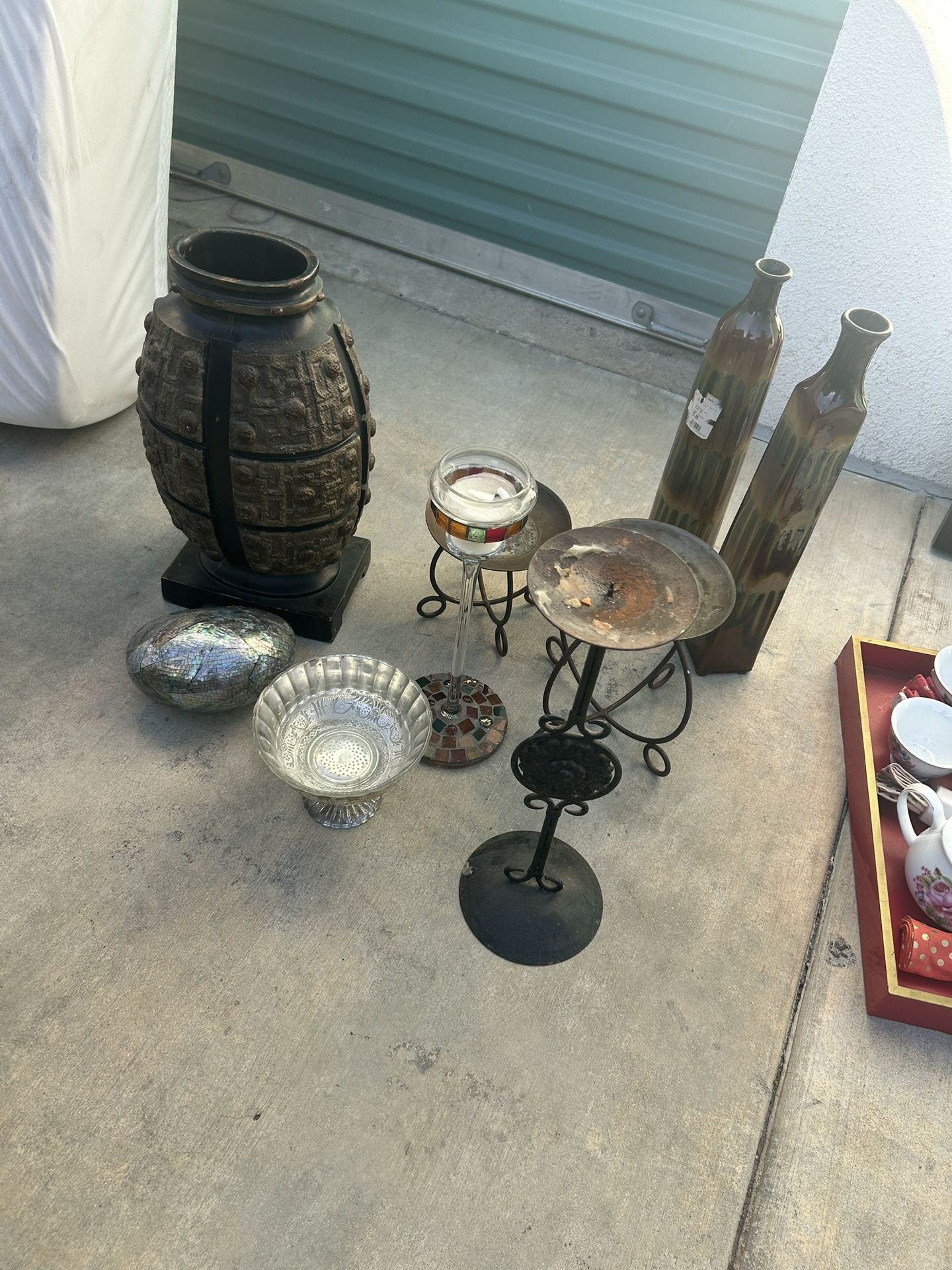 Candle holders and base