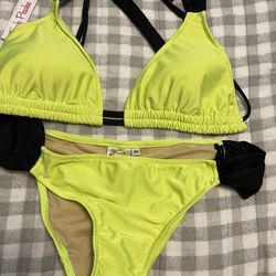 Brand New Bikini Bright Neon Yellow With Tags