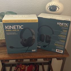 Kinetic 212 Wired Gaming Headset- NIB, 2 Pairs 