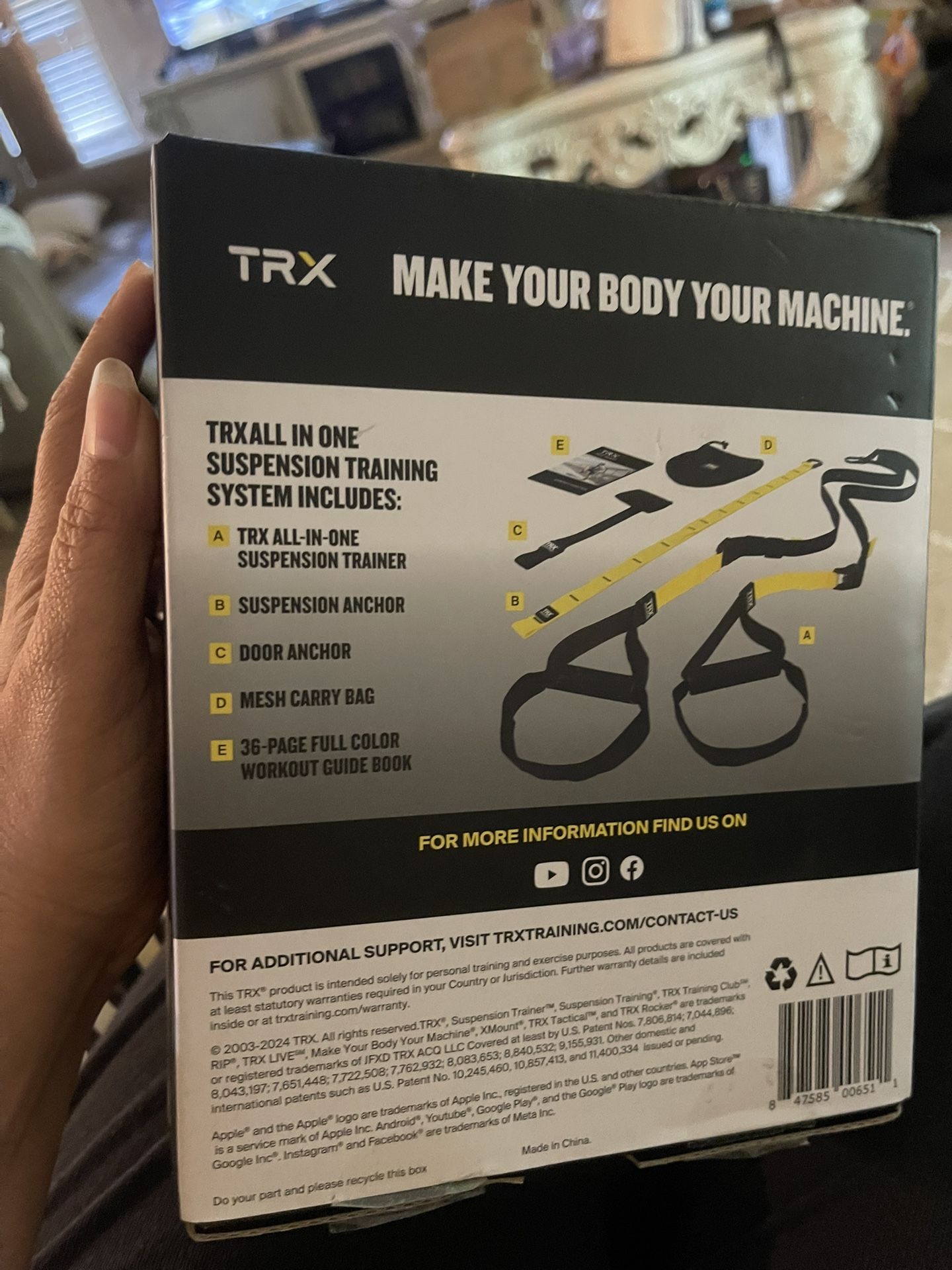 TRX All in ONE Suspension Training System: Full Body Workouts for Your Home  Gym, Travel, and