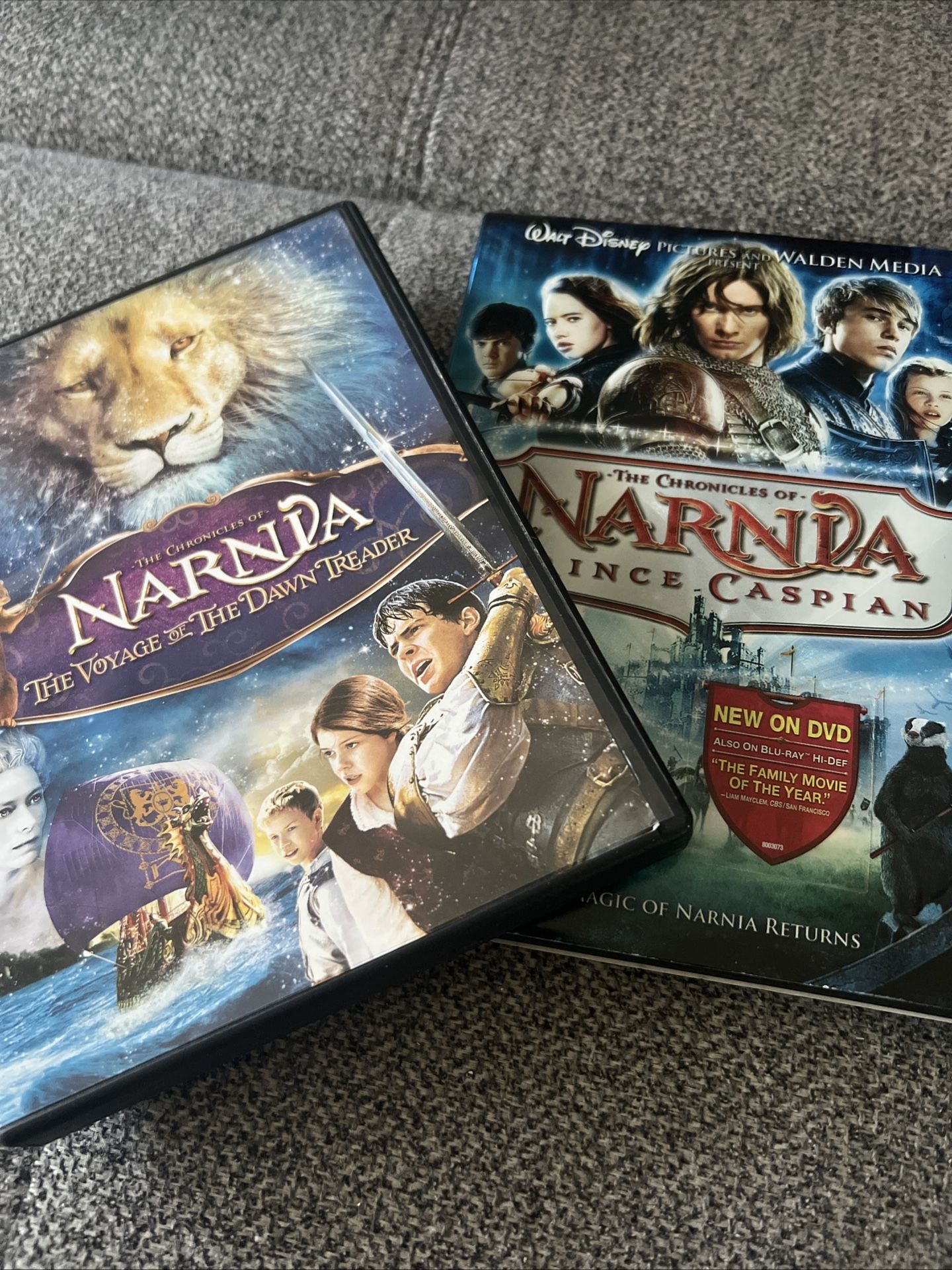 2 DVDs The Chronicles of Narnia: the Voyage Of The Dawn Treader & Prince Caspian