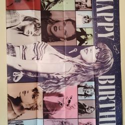 Taylor Swift Happy Birthday Banner 3 x 5 FT 
