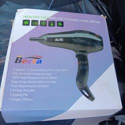 Berta Hair Dryer W/ Attachments NEW