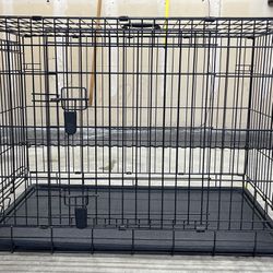 Wire Dog Kennel 35 1/2” W x 22” D x 22” H