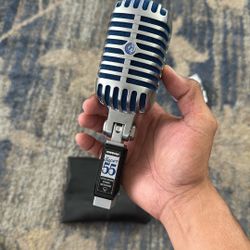 Shure Super 55 Deluxe Vocal Microphone - Vintage Supercardioid Dynamic Unidyne Mic, Iconic Look, Classic Sound - Rugged Die-Cast Casing, 5/t