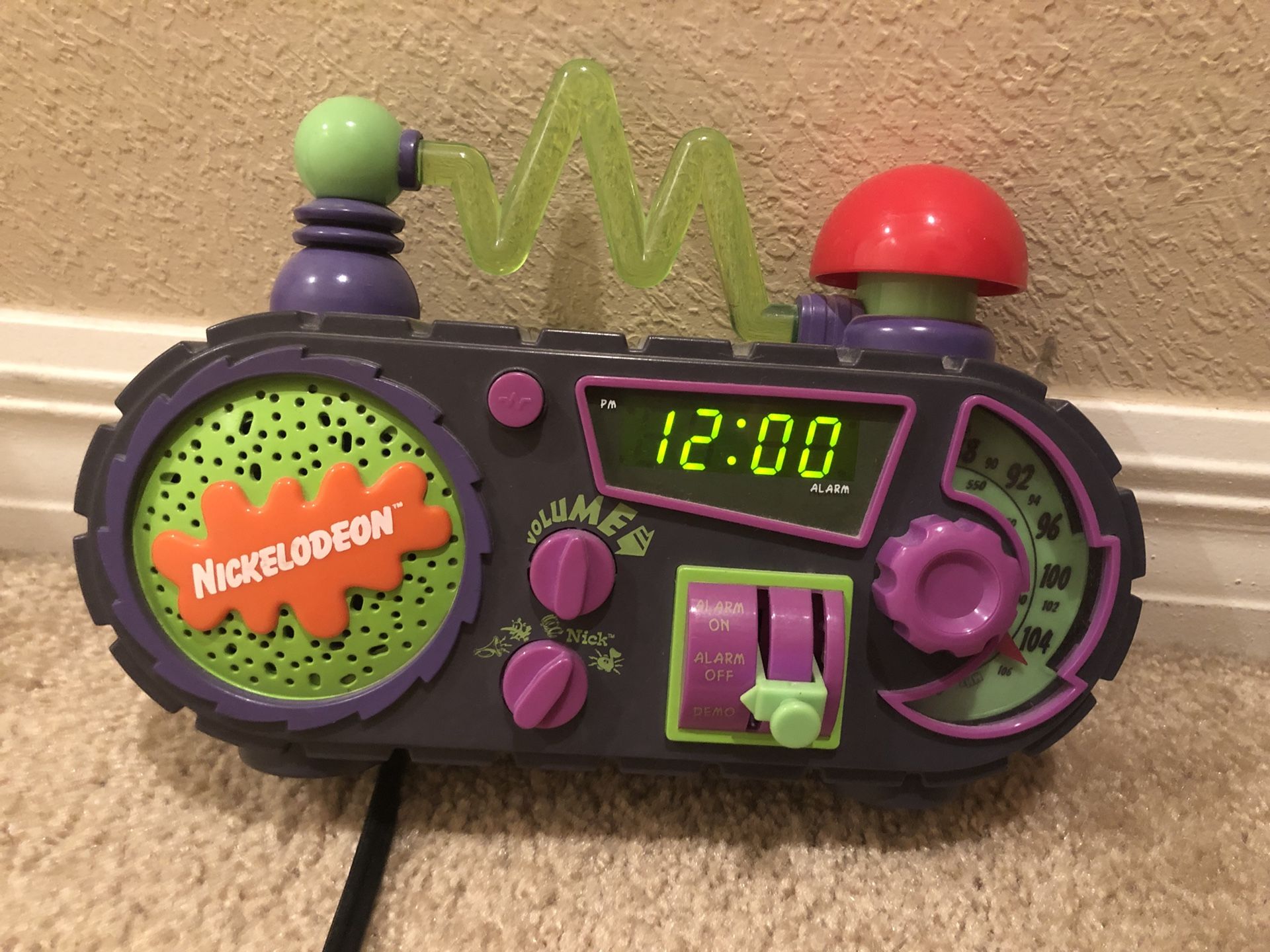 Nickelodeon Time Blaster Rise & Slime Digital Alarm Clock Radio