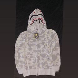 White Camo Bape Hoodie Double Hooded 