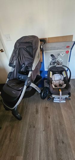 NEW Chicco Bravo Trio Travel System + KeyFit 30 Car Seat (Camden Black) - open box