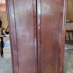 Vintage Cedar Wardrobe Cabinet