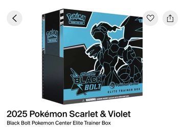 Pokémon Scarlet & Violet Black Bolt Pokemon Center Elite Trainer Box