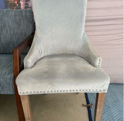 Velvet Winged Chair