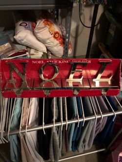 New Holiday Wall Decor Noel Stocking Holder