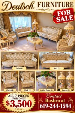 Beautiful Deutsch Furniture Set for Sale