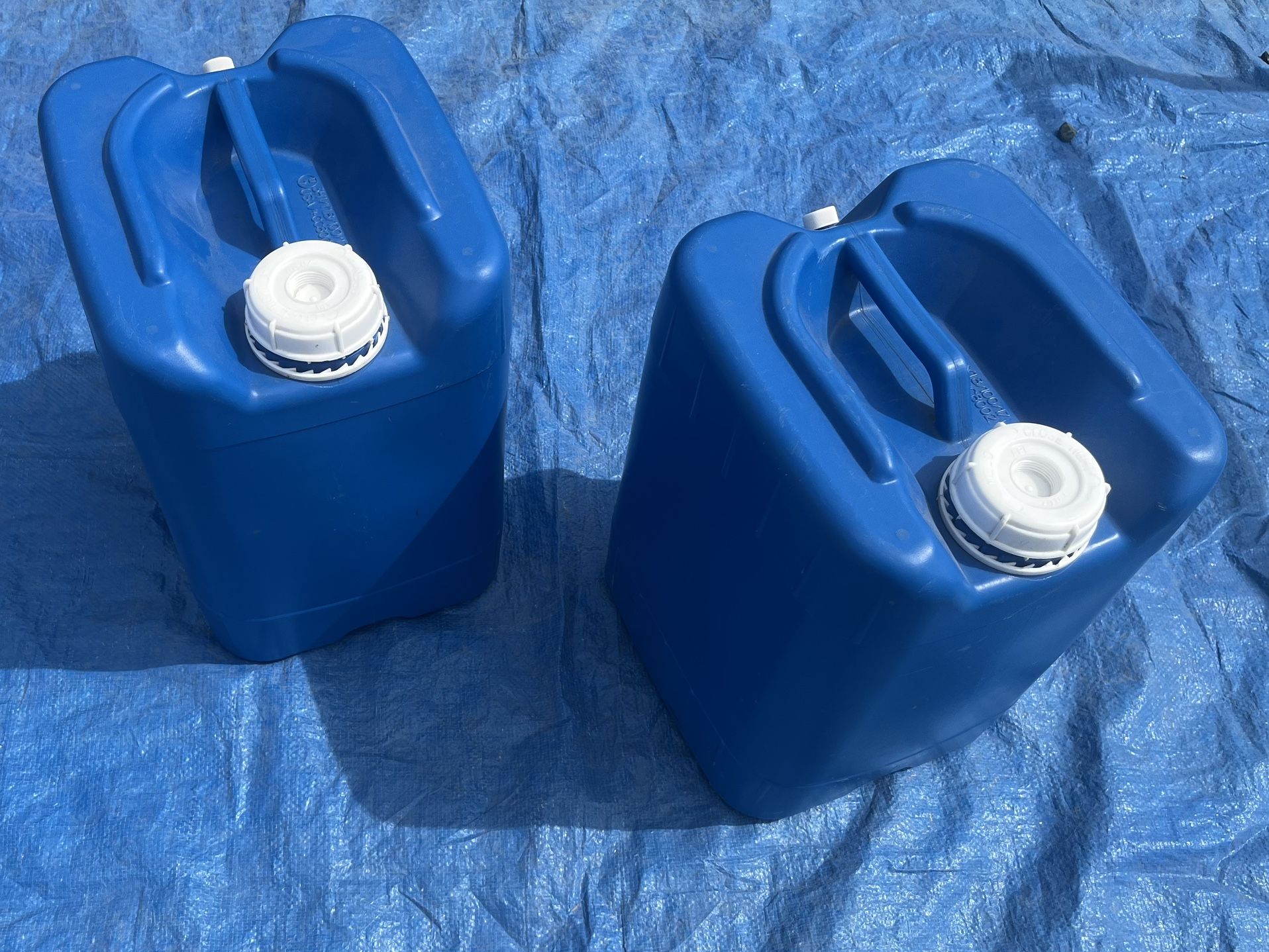 Lot Of 2 Stackable Water Storage Containers 5 Gallons