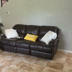 sofa and reclining loveseat
