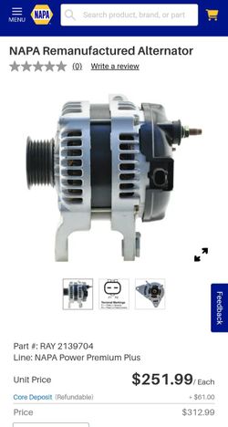 New in box NAPA Power Premium Plus alternator.