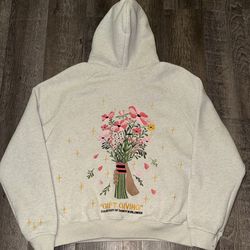 Dandy Worldwide Green "gift giving" Oversized Lux Floral Hoodie in Size Small