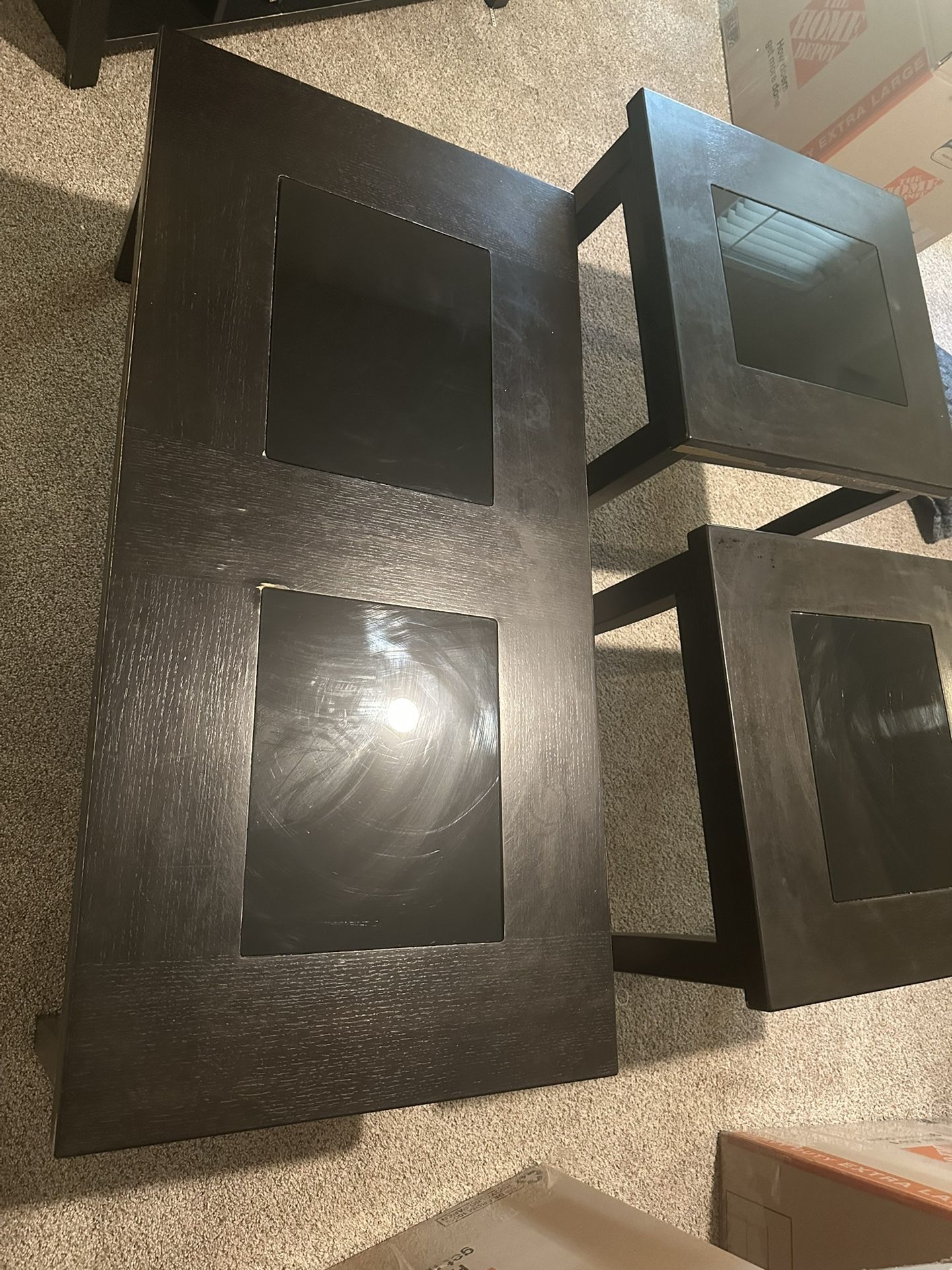 Coffee Table +2 End Tables