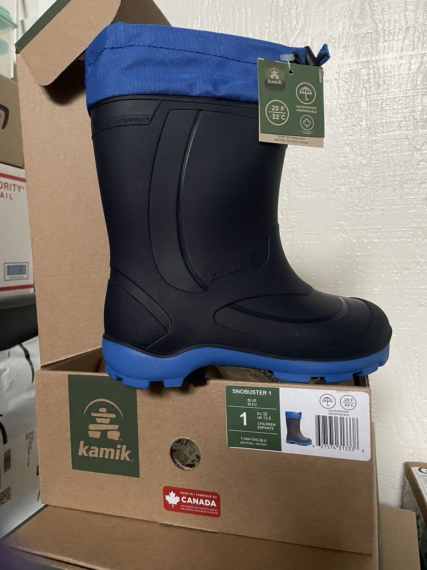 Kamik Footwear Kids Snobuster1 Insulated Snow Boot Size 13